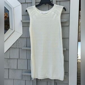 Athleta Cream Sleeveless Sweater- Medium- Summer Sassy -Cotton/Nylon